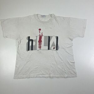 Vintage Fila 90’s shirt Basketball Distressed Single Stitch White sz XL